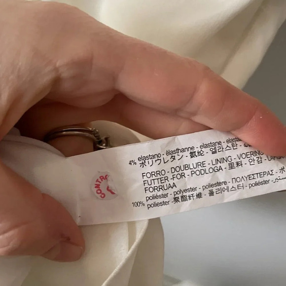 Zara Stretch Linen Blend Shirt Mini Dress Ecru White Blogger Fav Size Small - Picture 10 of 11